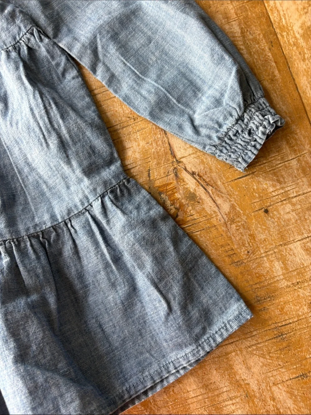 NWT Gymboree Girls Denim Dress with Floral Collar 5t